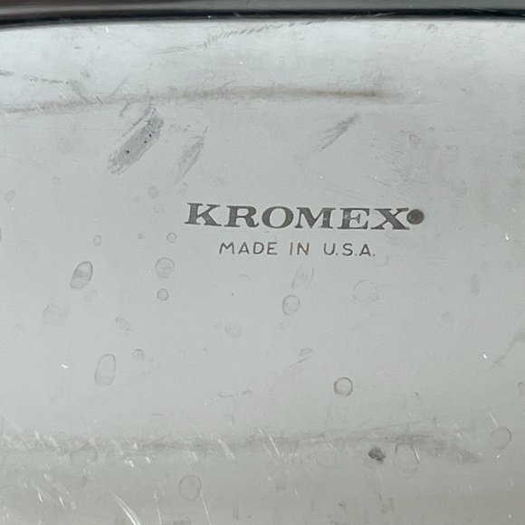 Set of 2 Oblong Kromex Chrome Serving Trays // Vintage 1960s // MCM Atomic - Picture 4 of 8